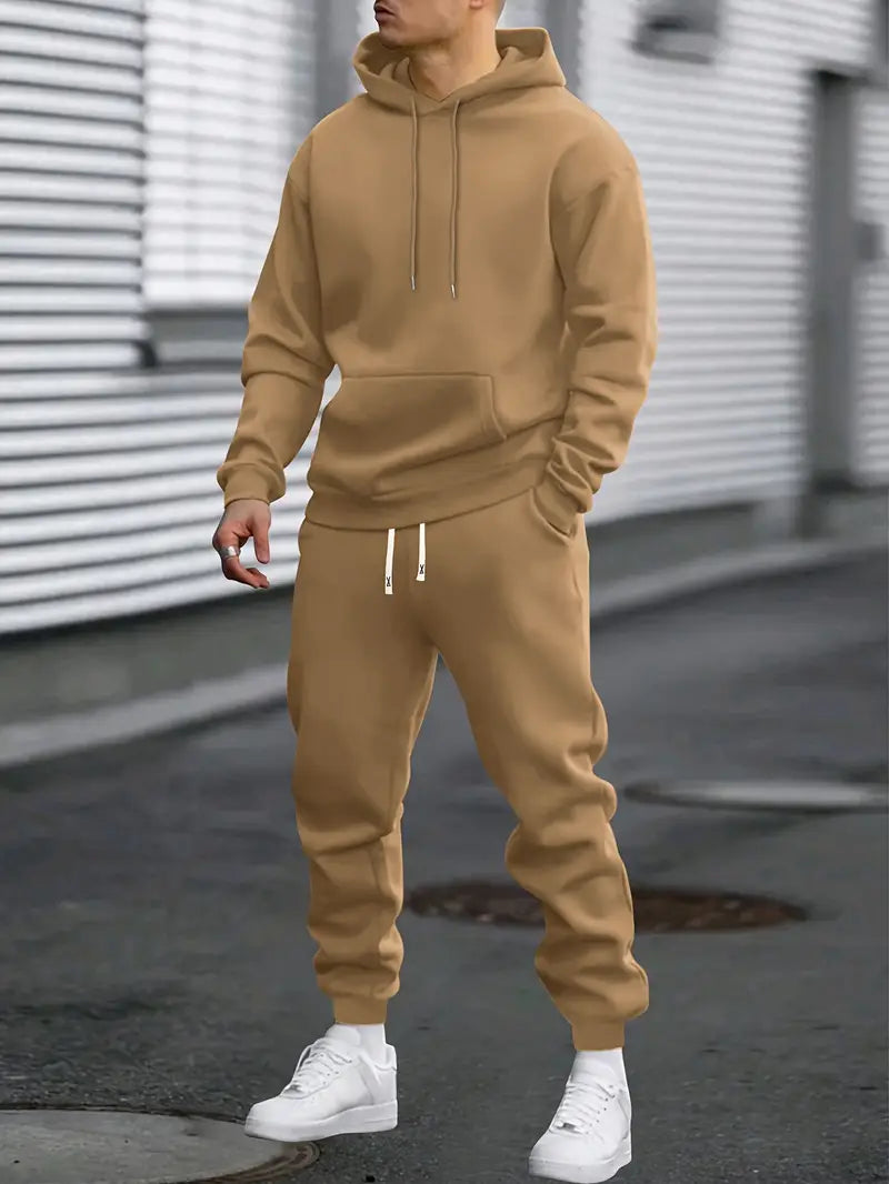 Men's 2-Piece Tracksuit Co-ord with Hoodie Sweatshirt and Joggers 0