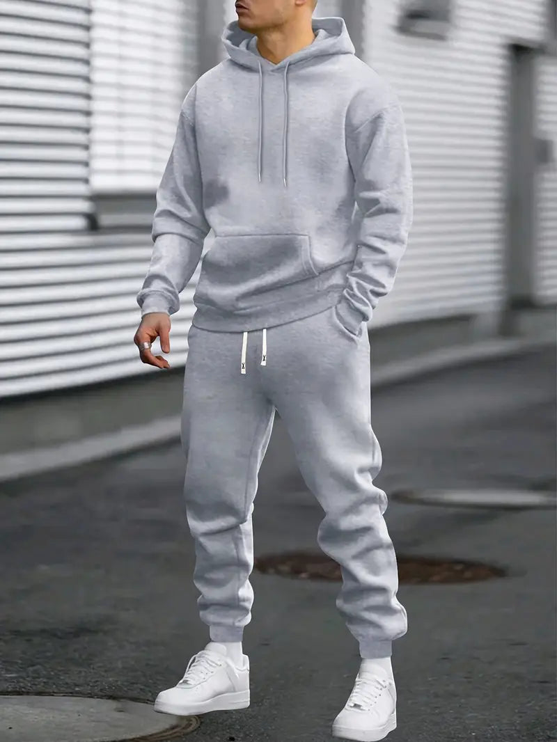 Men's 2-Piece Tracksuit Co-ord with Hoodie Sweatshirt and Joggers 1