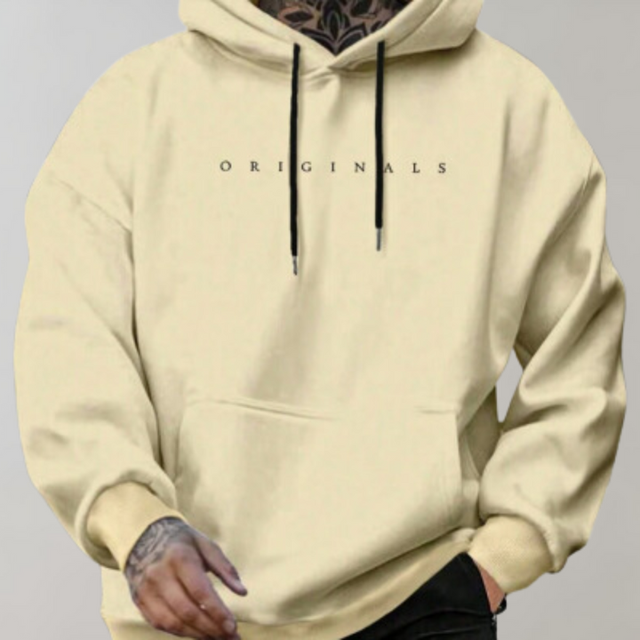 Men's Casual Pullover Hoodie with Embroidered Front and Kangaroo Pocket 2