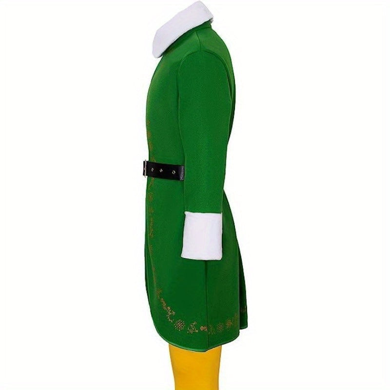 Men’s Holiday Elf Outfit | Funny Long Sleeve Halloween Costume 1