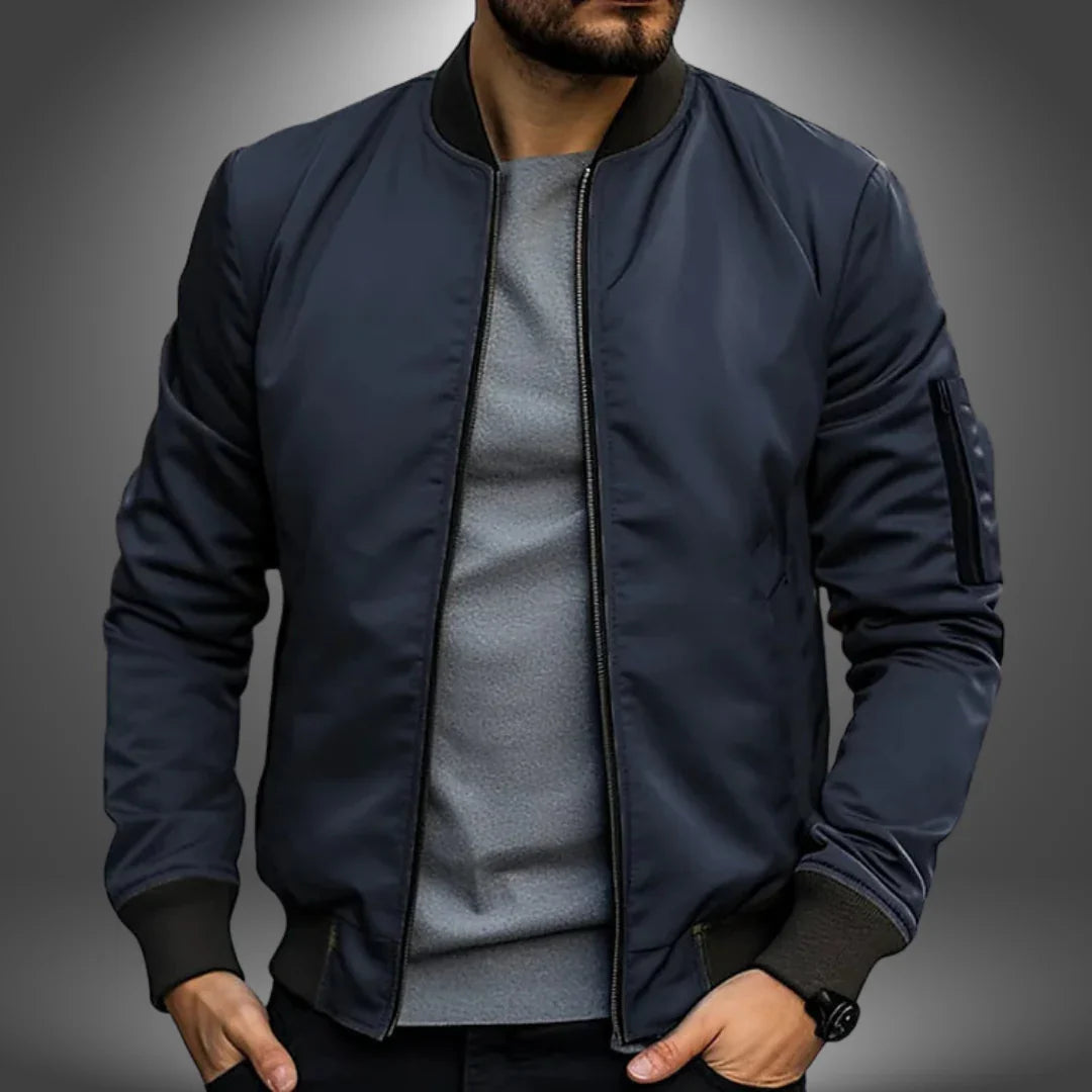 Men’s Lightweight Bomber Jacket – Casual Windbreaker Style 0