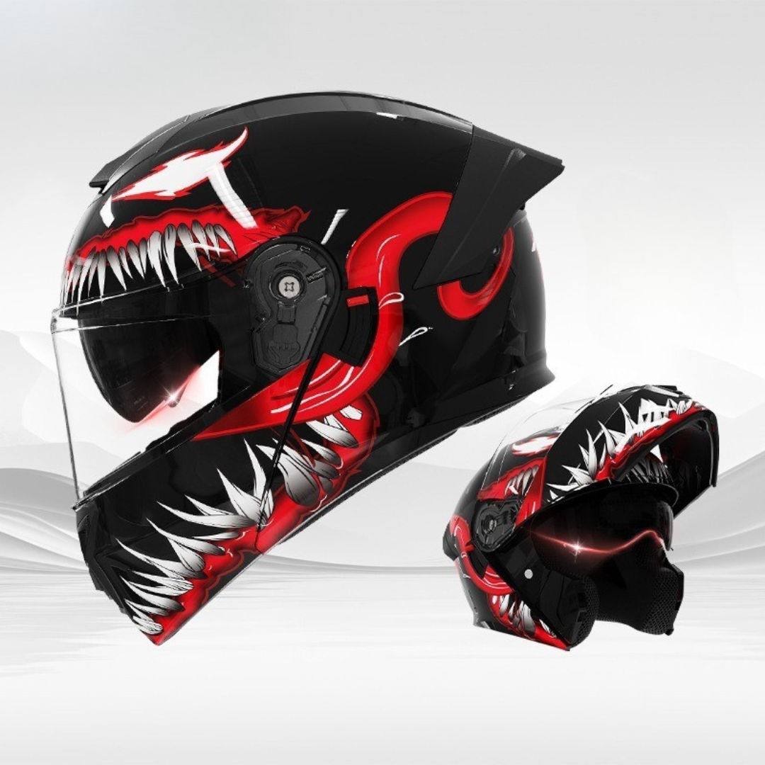 Men’s Vintage Modular Motorcycle Helmet Double Lens DOT ECE Approved ABS Shell 13