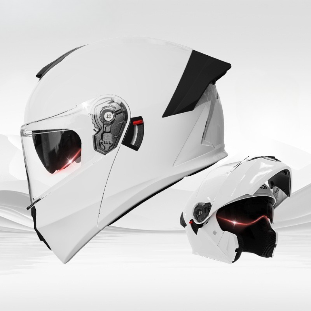 Men’s Vintage Modular Motorcycle Helmet Double Lens DOT ECE Approved ABS Shell 18