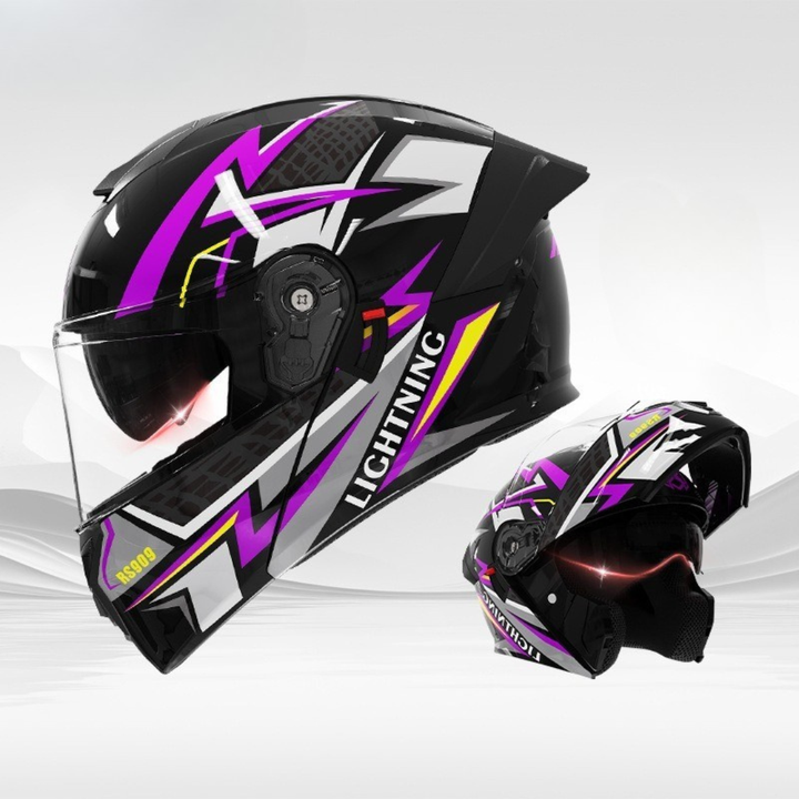 Men’s Vintage Modular Motorcycle Helmet Double Lens DOT ECE Approved ABS Shell 2