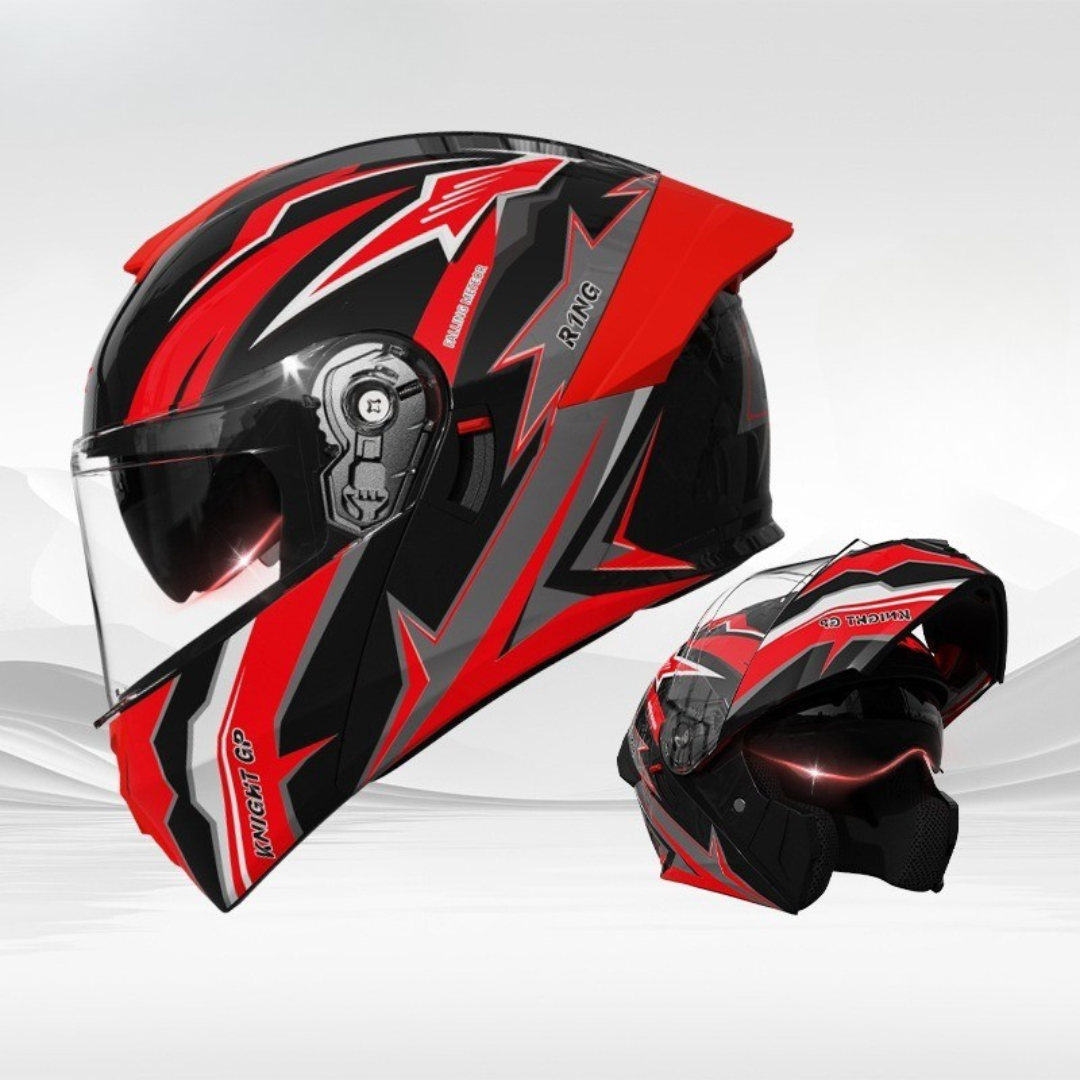 Men’s Vintage Modular Motorcycle Helmet Double Lens DOT ECE Approved ABS Shell 20