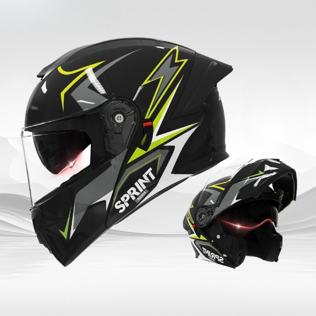 Men’s Vintage Modular Motorcycle Helmet Double Lens DOT ECE Approved ABS Shell 6