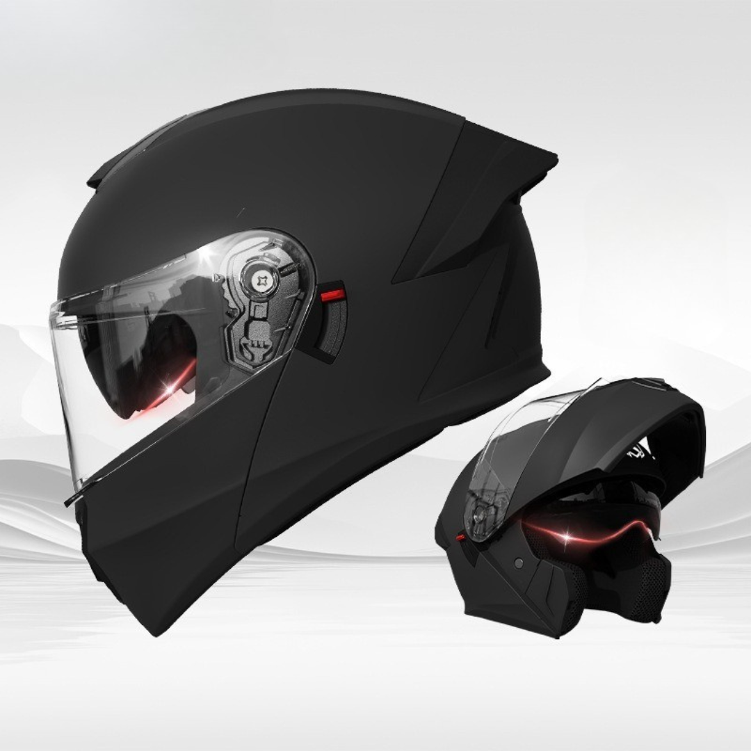 Men’s Vintage Modular Motorcycle Helmet Double Lens DOT ECE Approved ABS Shell 9