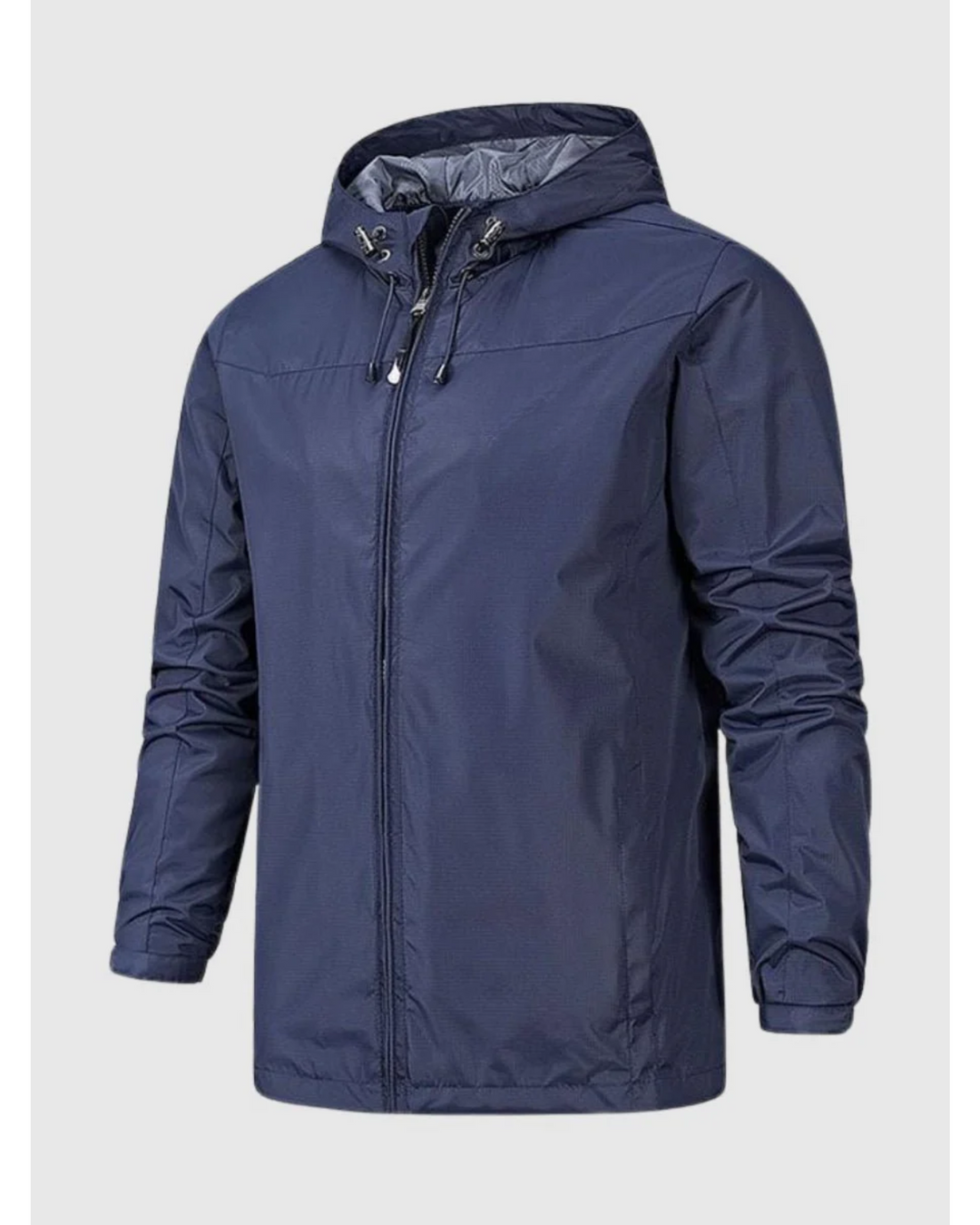 Men's Waterproof Rain Jacket with Hood and Lightweight Zip Design 3