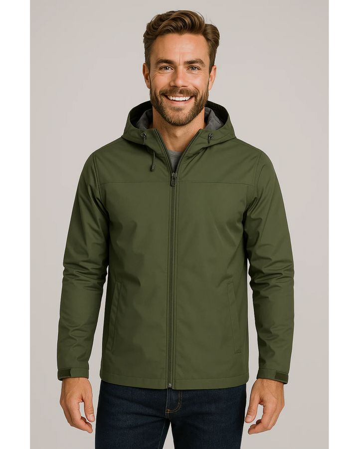 Men's Waterproof Rain Jacket with Hood and Lightweight Zip Design 4