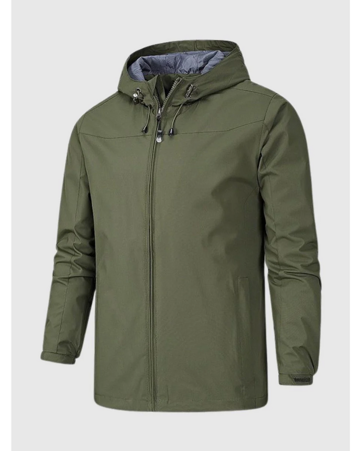 Men's Waterproof Rain Jacket with Hood and Lightweight Zip Design 5