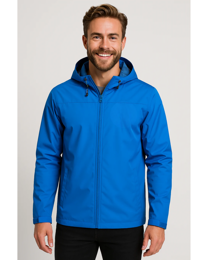 Men's Waterproof Rain Jacket with Hood and Lightweight Zip Design 6