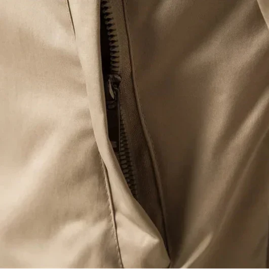 Men's Zip-Up Lightweight Bomber Jacket with Ribbed Trim 5