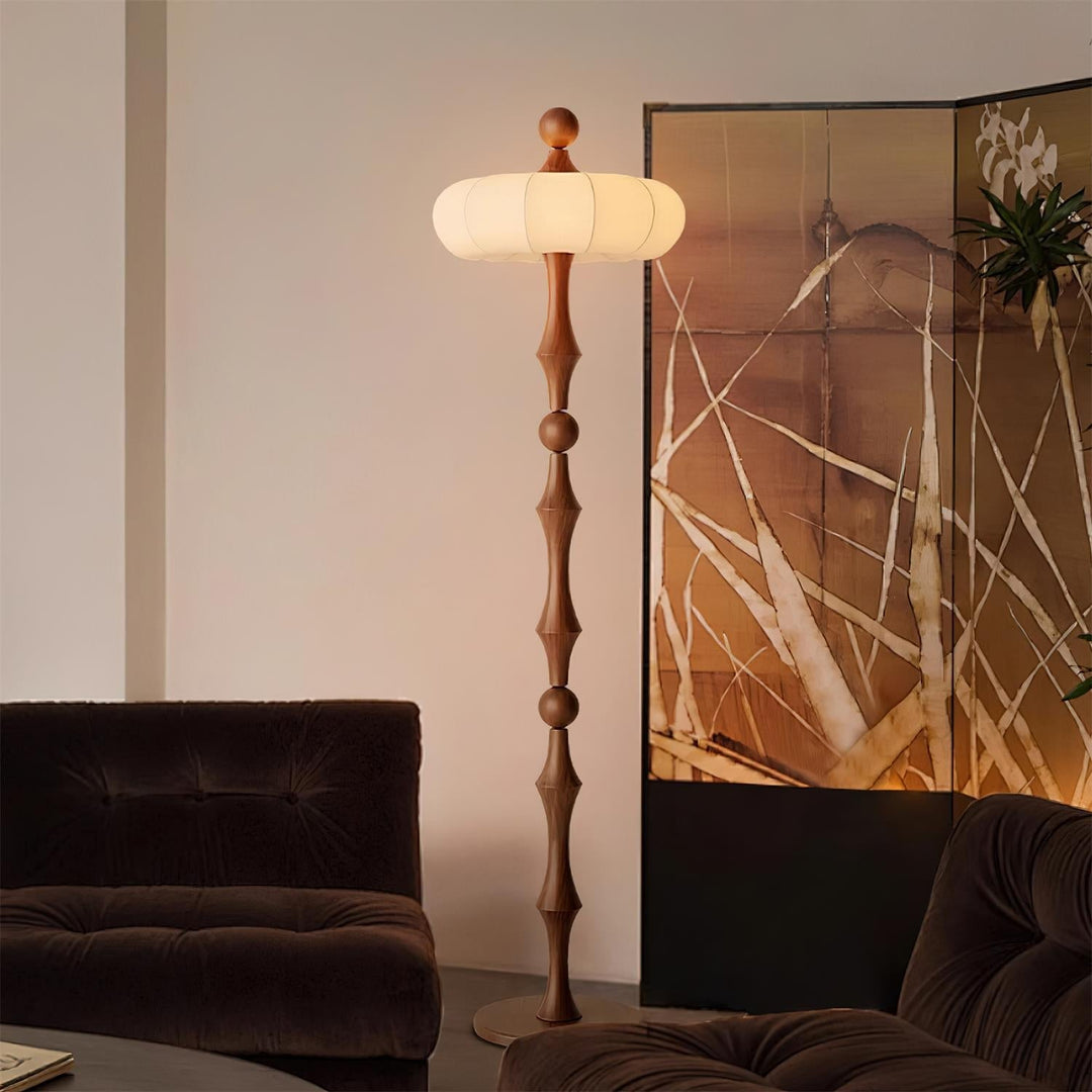 MifolaWood | Stylish Modern Fabric Floor Lamp with Natural Elegance 5