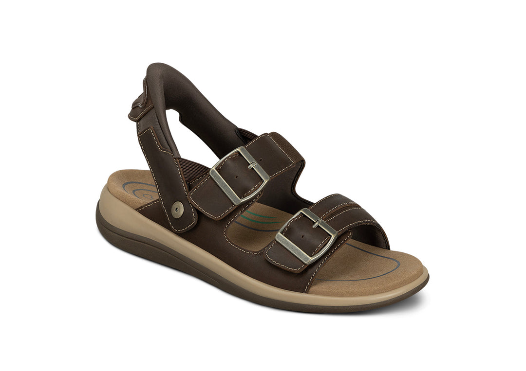 Minerva | Comfortable Stylish Hands-Free Brown Sandals 0