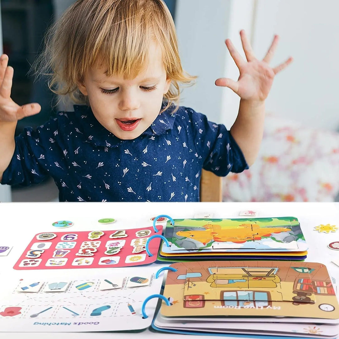 Mini Activiteitenboek voor Kinderen – Interactief Creatief Leren en Motorische Vaardigheden – Veilig Karton, Geschikt voor 3 Jaar en Ouder, 20 Thema's 1