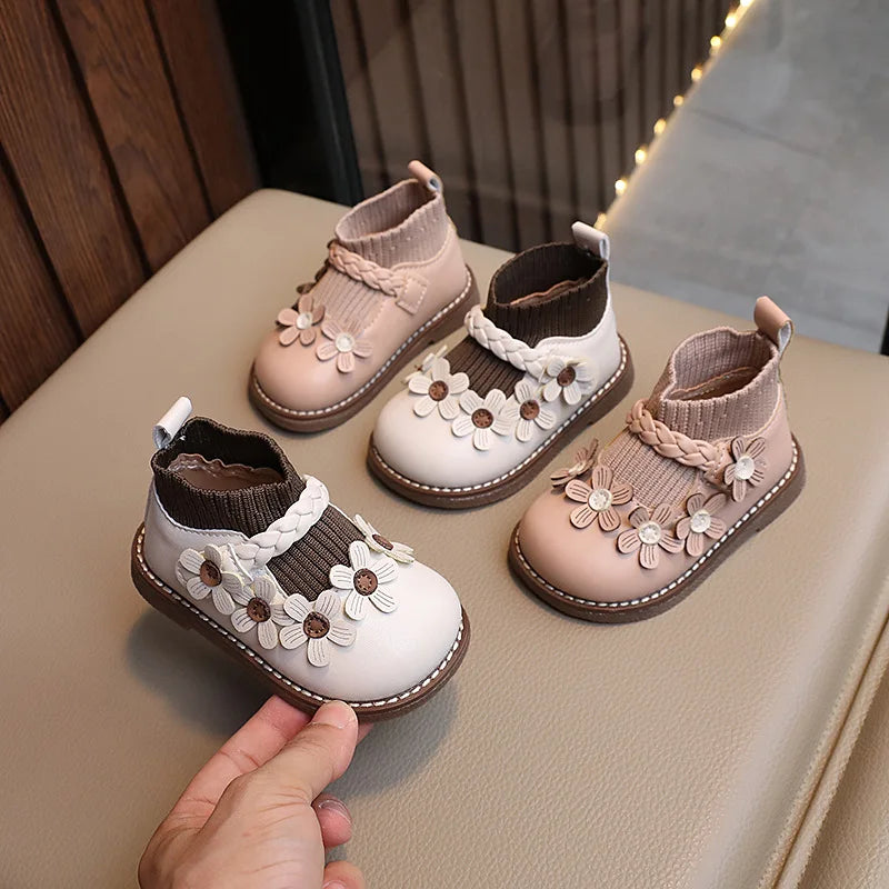 Mini Meisjes Schoenen met Bloemenpatroon – Comfortabele Rubber Sneakers voor Kinderen, Maat 16 t/m 26 1