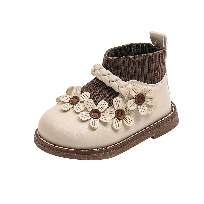 Mini Meisjes Schoenen met Bloemenpatroon – Comfortabele Rubber Sneakers voor Kinderen, Maat 16 t/m 26 4