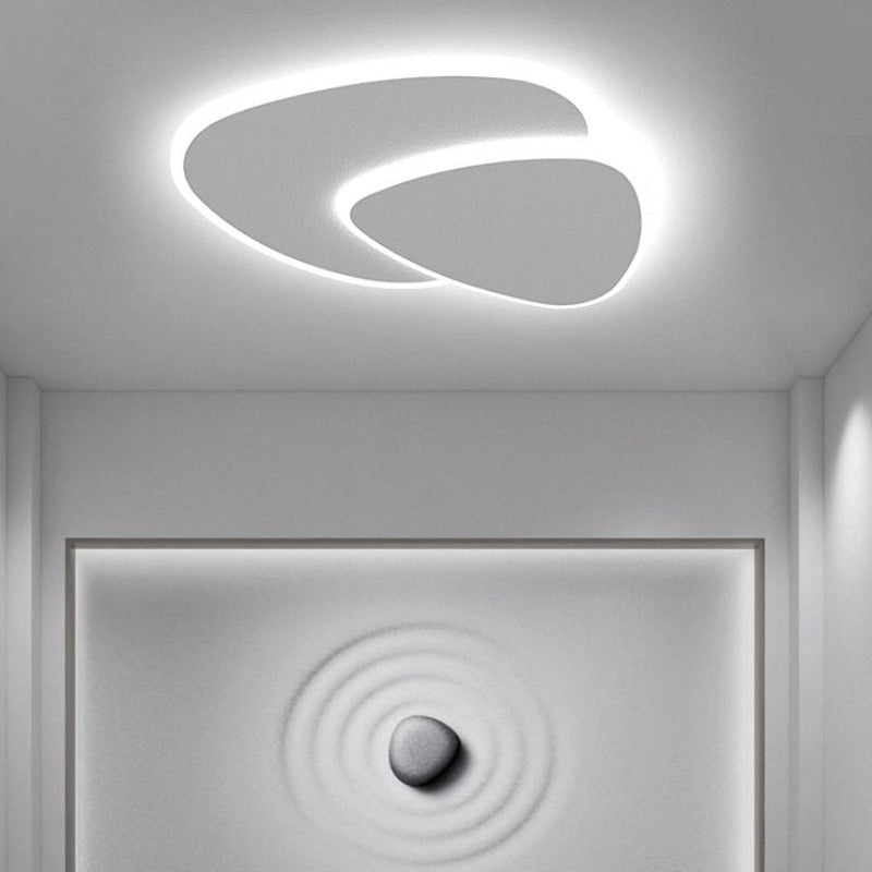 Modern White LED Flush Mount Ceiling Light Fixture – Energy-Efficient Lighting for Home Decor 1
