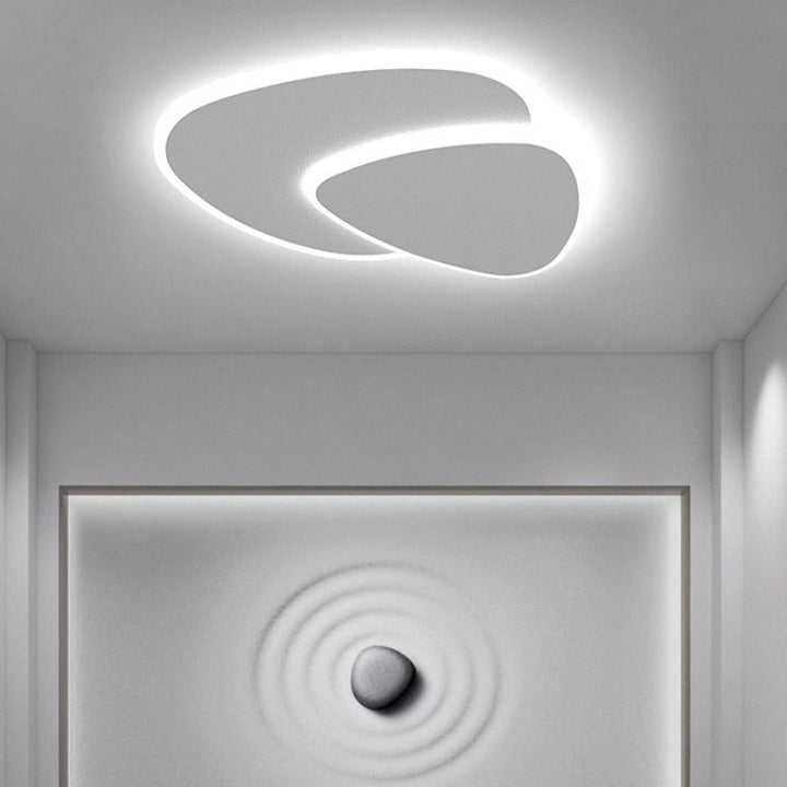 Modern White LED Flush Mount Ceiling Light Fixture – Energy-Efficient Lighting for Home Decor 1