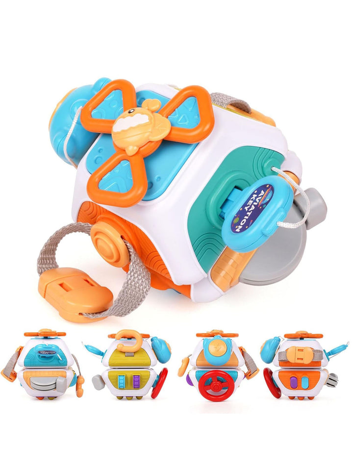 Montessori Toy Cube Interactive Educational Non-Toxic Wooden Toy for Toddlers 1-4 Years 2