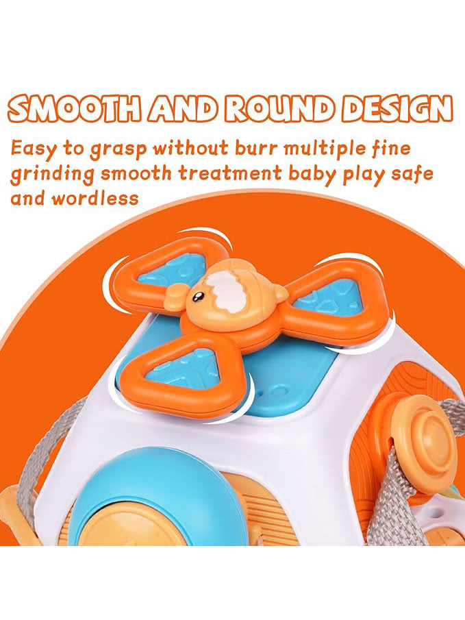 Montessori Toy Cube Interactive Educational Non-Toxic Wooden Toy for Toddlers 1-4 Years 5