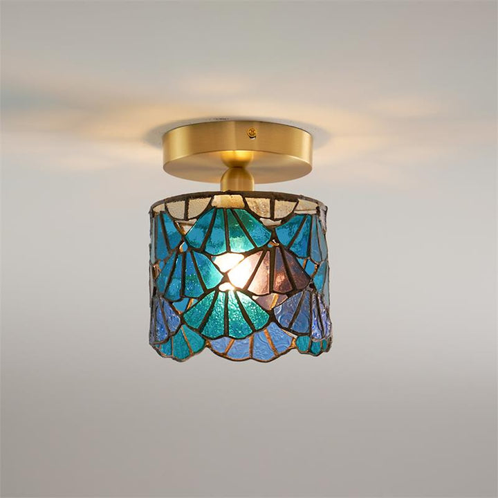 MosaicGlow | Charming Colorful Tiffany Ceiling Light Fixture 0