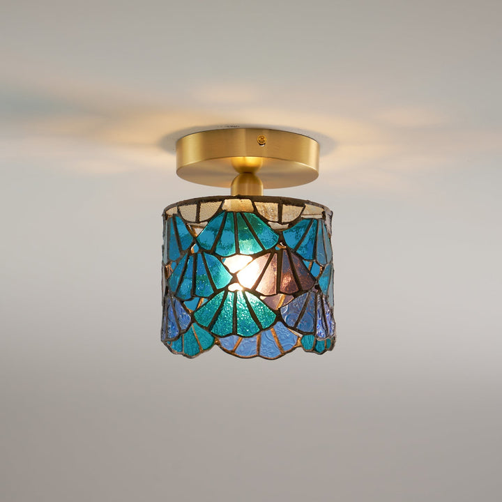 MosaicGlow | Charming Colorful Tiffany Ceiling Light Fixture 3