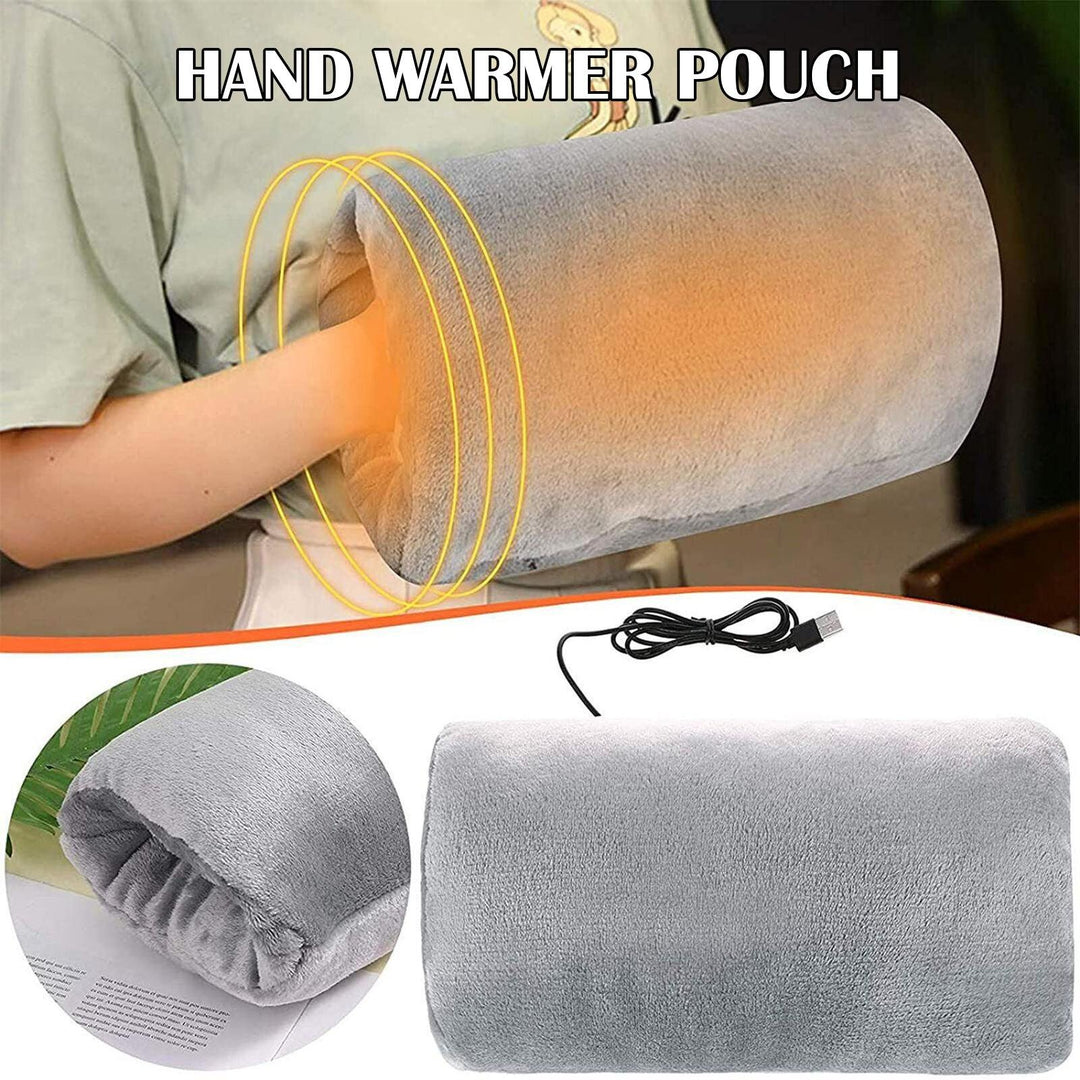 Muffler for Hands - USB Electric Hand Warmer Pouch Winter Hands Heater Bag Velvet Heating Hand Muffs 1