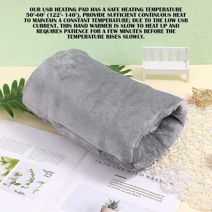 Muffler for Hands - USB Electric Hand Warmer Pouch Winter Hands Heater Bag Velvet Heating Hand Muffs 2