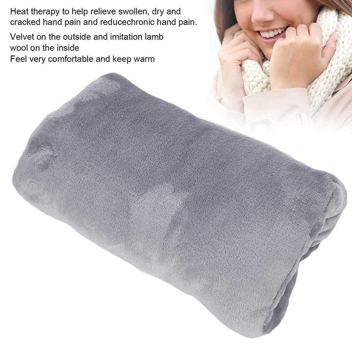 Muffler for Hands - USB Electric Hand Warmer Pouch Winter Hands Heater Bag Velvet Heating Hand Muffs 3