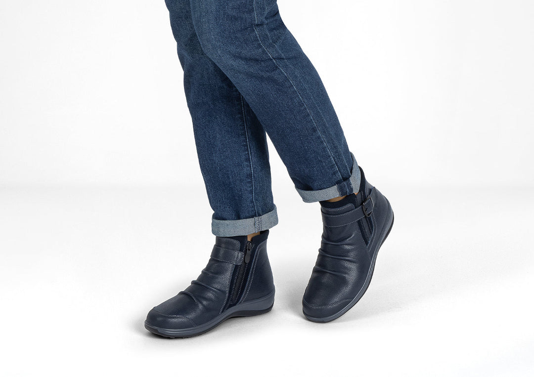 Navy Luxe | Stylish Comfortable Orthopedic Bootie for Everyday Wear 1