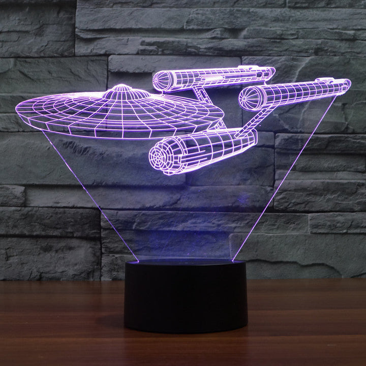 NebulaGlow | Vibrant 3D Optical Illusion LED Starship Lamp 2