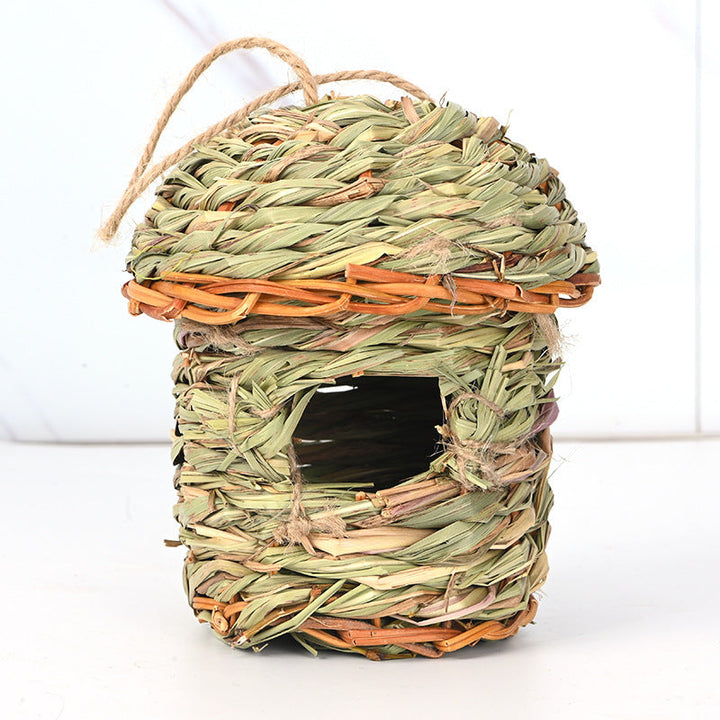 NestCraft Hand-Woven Straw Bird Cage – Artistic Handmade Decorative Bird Home 2
