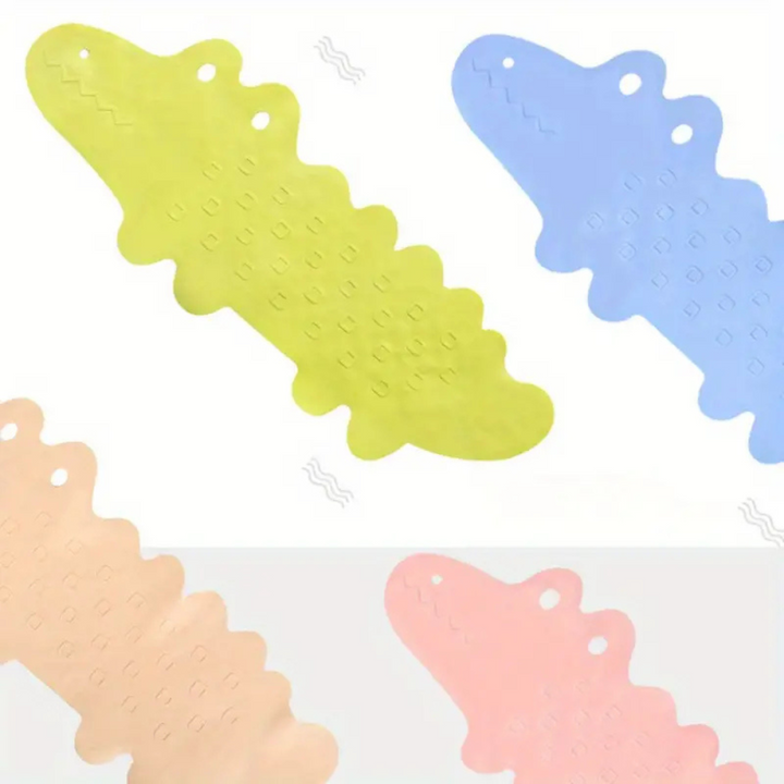 Non-Slip Bath Mat for Kids – SplashSafe Crocodile Design, Durable PVC, 95 x 34.5 cm 2