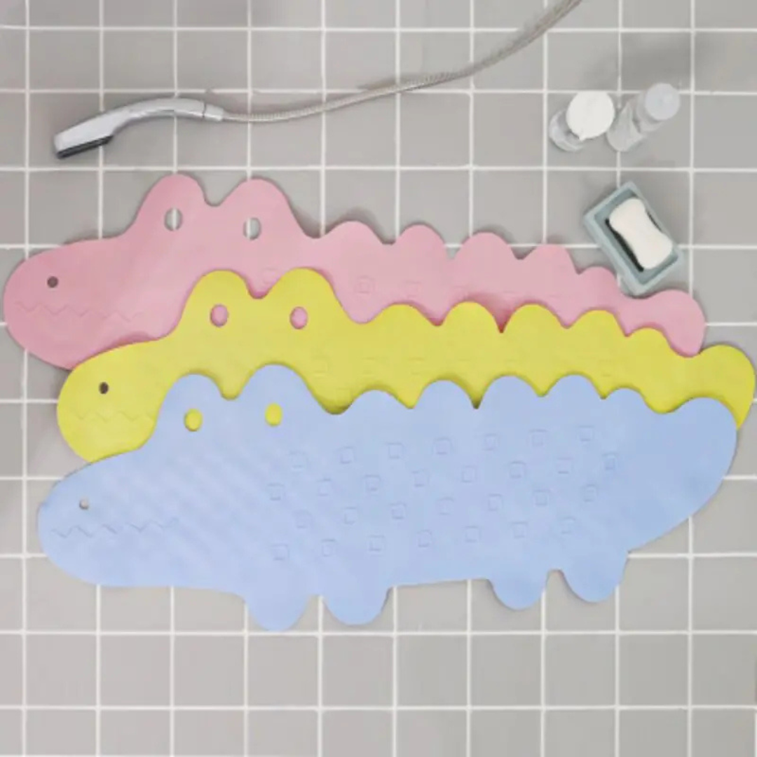 Non-Slip Bath Mat for Kids – SplashSafe Crocodile Design, Durable PVC, 95 x 34.5 cm 4