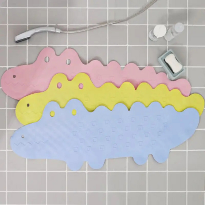 Non-Slip Bath Mat for Kids – SplashSafe Crocodile Design, Durable PVC, 95 x 34.5 cm 4