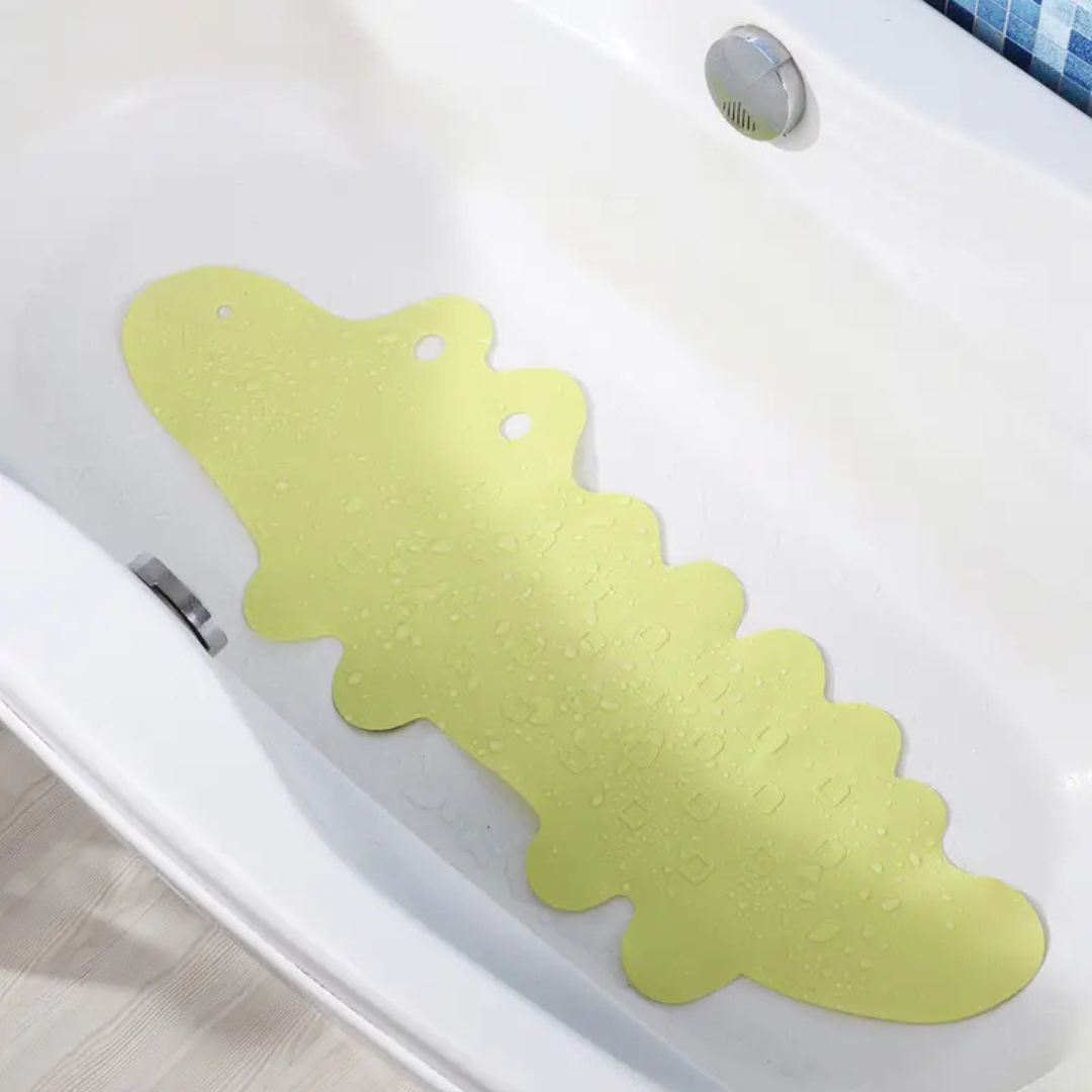 Non-Slip Bath Mat for Kids – SplashSafe Crocodile Design, Durable PVC, 95 x 34.5 cm 5