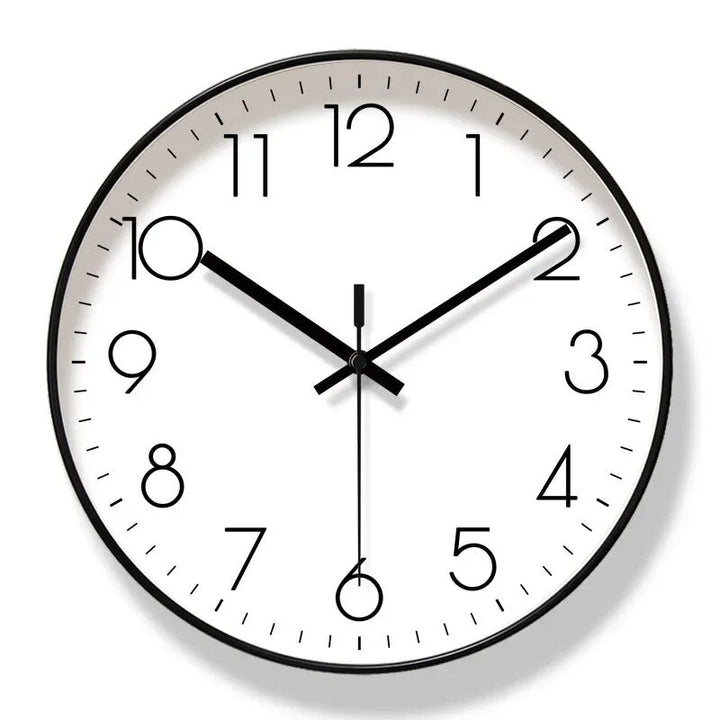 Nordic Modern Wall Clock in Black – Minimalist Decorative Clock for Home and Office 7