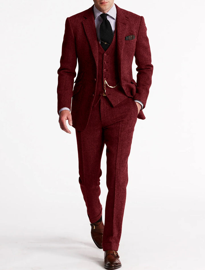 Old-School Luxe 3-Piece Suit – Men's Vintage Tailored Fit for Distinguished Style and Enduring Class 12