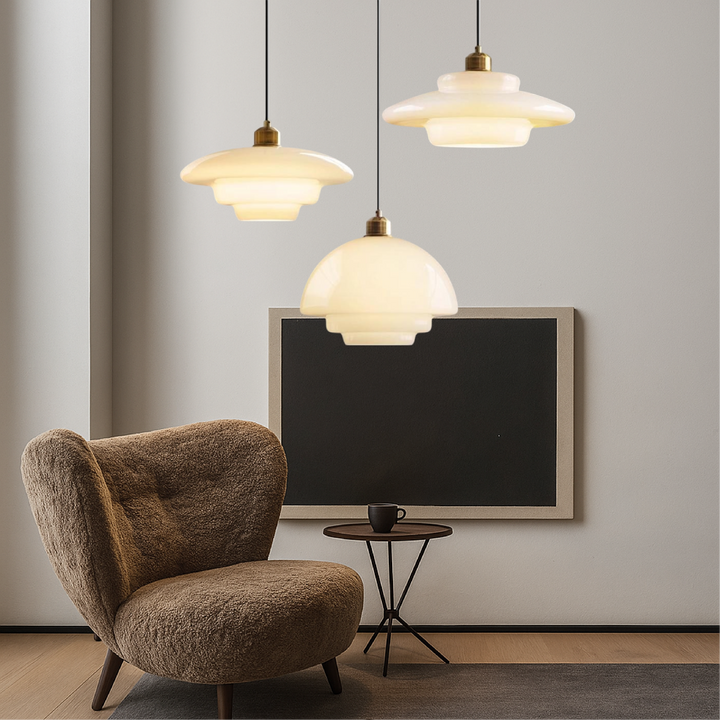 Olynt | Luminous Milky Glass Pendant Lamp for Stylish Living Spaces 1