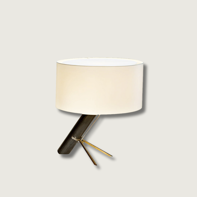 OpalLuxe – Refined Table Lamp with Golden Accents 0
