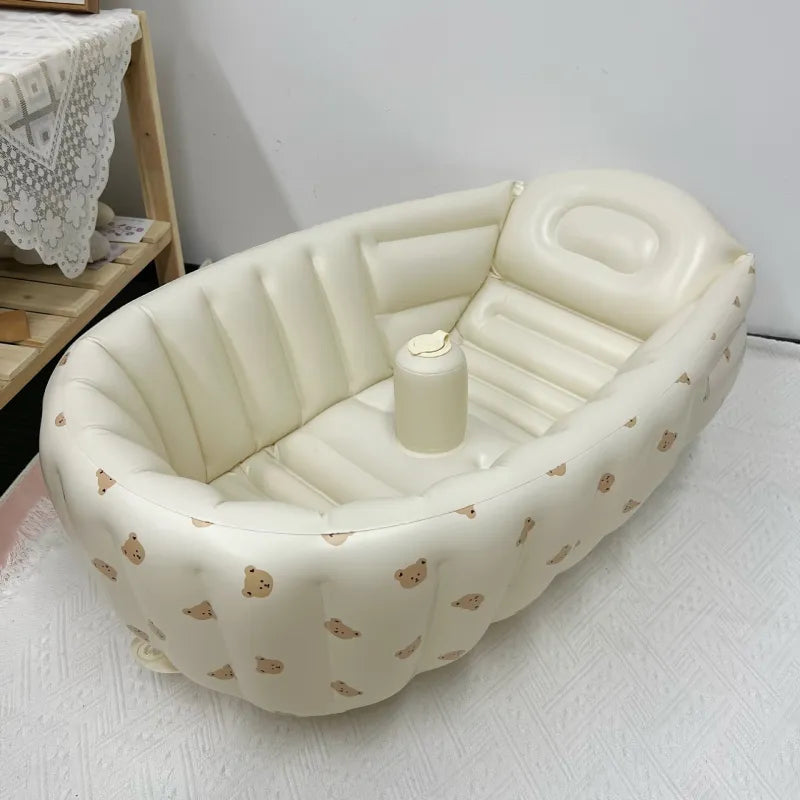 Inflatable Baby Bathtub Compact Safe Non-Slip BPA-Free PVC for Home and Travel 0