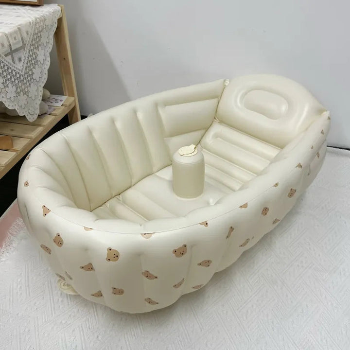 Inflatable Baby Bathtub Compact Safe Non-Slip BPA-Free PVC for Home and Travel 0