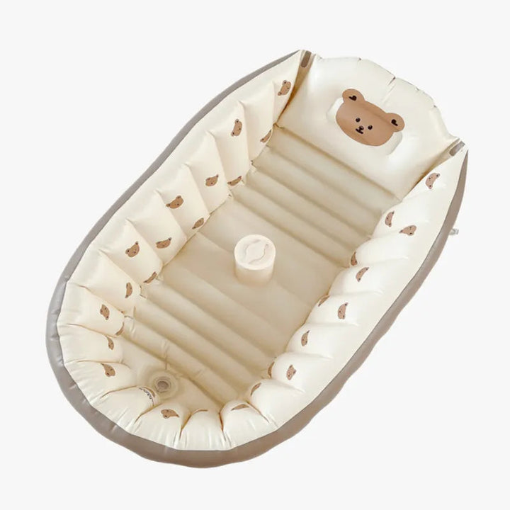 Inflatable Baby Bathtub Compact Safe Anti-Slip BPA-Free PVC for Home and Travel 5