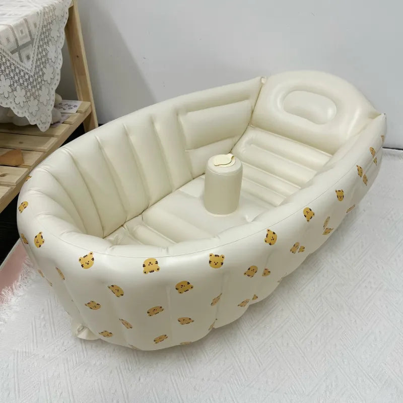Inflatable Baby Tub Compact Safe Non-Slip BPA-Free PVC for Home and Travel 8