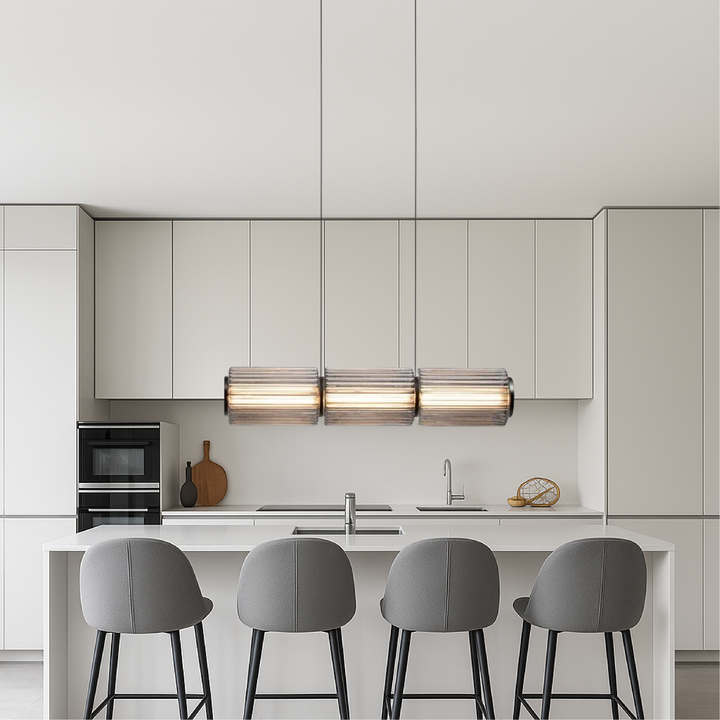 Oriona | Modern Cylinder Glass Pendant Light with LED 0