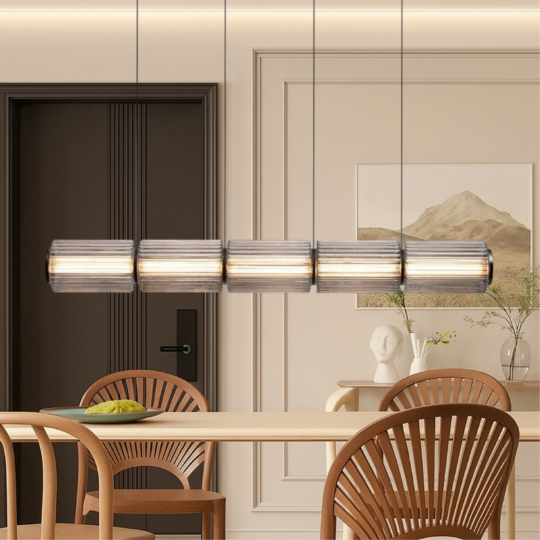 Oriona | Modern Cylinder Glass Pendant Light with LED 1
