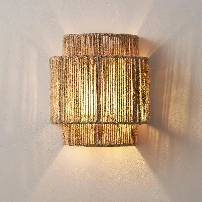 Ozu Hemp Rope Wall Lamp 1