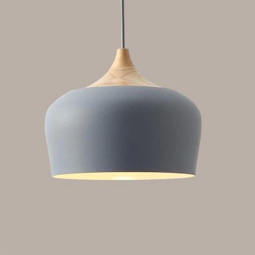PastelGlow | Retro-Style Metal Pendant Light for Kitchen Illumination 10