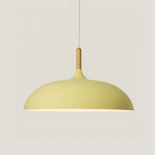 PastelGlow | Retro-Style Metal Pendant Light for Kitchen Illumination 5